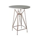 Ver imagem 4 de Jogo Mesa Bistrô Eames Branca 60Cm 3 Banquetas Branca Base Ferro Cobre - Cor: Branco