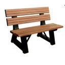 Ver imagem 4 de BANCO DE JARDIM LINHA URBAN 110CM - MADEIRA PLÁSTICA