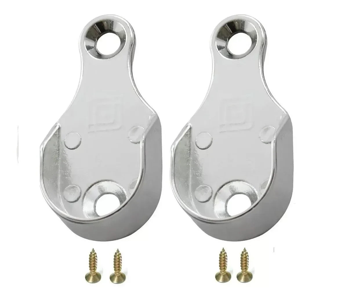 Ver imagem 1 de 2 Peças - Suporte Lateral para Guarda Roupa Tubo Cabideiro