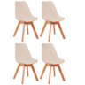 Kit 4 Cadeiras Siena com Estrutura em Polipropileno Fratini Fendi - 1