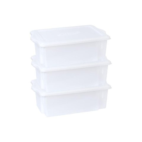 Kit 3 Caixas para Cozinha Empilháveis 24,5l Branco