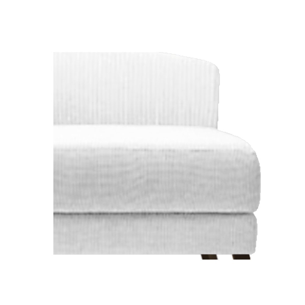 Recamier Heitor 185cm com Almofada Lado Esquerdo Suede - ADJ Decor - Branco/Rosê - 5