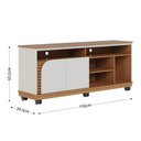 Ver imagem 2 de Rack para TV até 65 Polegadas Ripado 150 cm Rodízio Colibri Freijó/Off White Jurerê