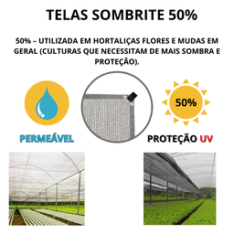 Tela Sombrite Proteção Hortaliças Modelo Freshnet 4m X 3m + Ilhós - 2