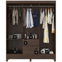 Ver imagem 2 de Guarda-Roupa Casal 6 Portas 2 Gavetas 149 cm Fast Café Touch