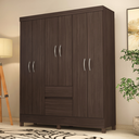 Ver imagem 6 de Guarda-Roupa Casal 6 Portas 2 Gavetas 149 cm Fast Café Touch