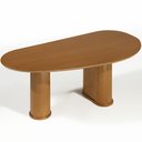 Ver imagem 2 de Mesa de Jantar 6 Lugares Orgânica Ourense 180x100 Cm Madeira Maciça M04 Castanho - Lyam Decor