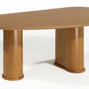 Ver imagem 3 de Mesa de Jantar 6 Lugares Orgânica Ourense 180x100 Cm Madeira Maciça M04 Castanho - Lyam Decor