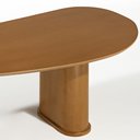 Ver imagem 4 de Mesa de Jantar 6 Lugares Orgânica Ourense 180x100 Cm Madeira Maciça M04 Castanho - Lyam Decor