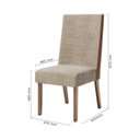 Ver imagem 4 de Conjunto Sala de Jantar Mesa Manu 120cm Tampo MDF e Vidro Canto Arredondado 4 Cadeiras Anne
