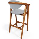 Ver mais imagens de Kit 05 Banquetas Alta para Cozinha Bancada Bar Sala de Jantar Fixa Cecília L02 Suede Cinza - Lyam