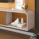 Ver imagem 4 de Painel Tv 85 Pol 219cm Bancada Suspensa Emily Cinamomo/off White H01 - D’Rossi