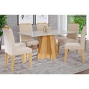 Ver imagem 1 de Mesa Cozinha Patricia 160 + 6 Cad Paola Nature/Bege Cimol