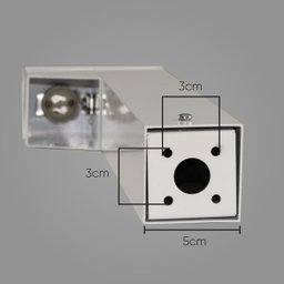 Poste Balizador Preto Luminária Jardim 1 Foco P/ Mr11 St2766 - 5