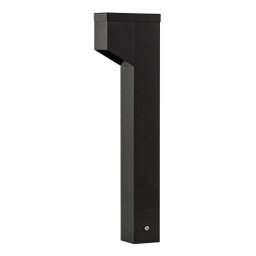 Poste Balizador Preto Luminária Jardim 1 Foco P/ Mr11 St2766 - 4