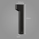Ver imagem 2 de Poste Balizador Preto Luminária Jardim 1 Foco P/ Mr11 St2766