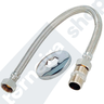 Engate Flexível 30cm Mangueira para Ligação de Água Da Torneira Caixa Acoplada 1/2" Inox Trançado - 2