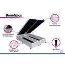 Ver imagem 6 de Cama Box com Baú Solteiro Light Physical Corano White Molas Ensacadas Courino Branco Ortobom 88cm