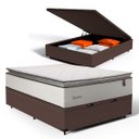 Ver imagem 1 de Cama Box Baú com Colchão de Molas Ensacadas Pillow Top Supreme Lux Casal 138cm