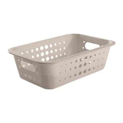 Cesta Organizadora M Baixa Bege