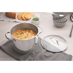 Jogo de Panelas Tramontina Una Aço Inox Fundo Triplo Tampas de Vidro 3 Peças - 6