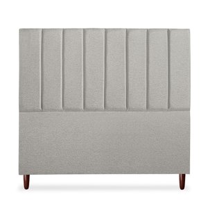 Cabeceira Estofada Cama Box Queen Carla 160cm Linho:cinza Claro