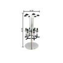 Ver imagem 2 de Porta Bebidas Dispenser Bar Butler Whisky Pinga Vodka Dosador Giratório Aço Inoxidável Para 6 Garraf