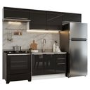 Ver imagem 2 de Armário de Cozinha Completa 280 Cm Branco/preto Lux Madesa 01