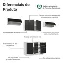 Ver imagem 4 de Armário de Cozinha Completa 280 Cm Branco/preto Lux Madesa 01