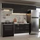 Ver imagem 1 de Armário de Cozinha Completa 280 Cm Branco/preto Lux Madesa 01