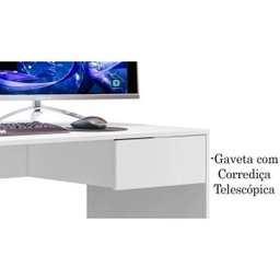 Mesa Gamer Escrivaninha Rubi 156,5cm Branca - 7