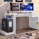 Ver imagem 1 de Mesa Gamer Escrivaninha Rubi 156,5cm Branca