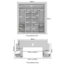 Ver mais imagens de Guarda-roupas Casal e Cabeceira com 2 Mesas de Cabeceira e Espelhos Multimóveis Mp4328