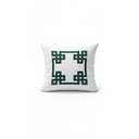 Ver imagem 1 de Kit 3 Almofadas Decorativas 50x50 Estampas Botânica, Geométrica Verde e Lisa