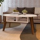 Ver imagem 1 de Mesa de Centro Diva 2 Nichos Off White/cedro - Pnr Móveis