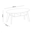 Ver imagem 3 de Mesa de Centro Diva 2 Nichos Off White/cedro - Pnr Móveis
