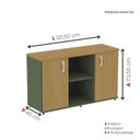 Ver imagem 4 de Armário Credenza 2 Portas Pivotante P25 Verde/Salvia/Samba