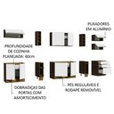 Ver imagem 5 de Armário de Cozinha Completa 300cm Rustic/Branco Veludo Lux da Sabrina Madesa