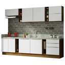 Ver imagem 3 de Armário de Cozinha Completa 300cm Rustic/Branco Veludo Lux da Sabrina Madesa