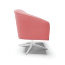 Ver imagem 2 de Cadeira Sala de Jantar Giratória Base Cromada Stella Suede D03 - D'Rossi Cor Rose