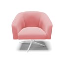 Ver imagem 3 de Cadeira Sala de Jantar Giratória Base Cromada Stella Suede D03 - D'Rossi Cor Rose