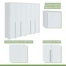 Guarda-roupa 6 Portas 6 Gavetas 100% Mdf com Pés Imperatore - 8