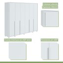 Ver mais imagens de Guarda-roupa 6 Portas 6 Gavetas 100% Mdf com Pés Imperatore