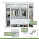 Ver imagem 7 de Guarda-roupa 6 Portas 6 Gavetas 100% Mdf com Pés Imperatore