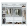 Guarda-roupa 6 Portas 6 Gavetas 100% Mdf com Pés Imperatore - 5