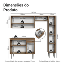 Ver imagem 5 de Armário de Cozinha Completa 197 Cm Emilly Madesa 01