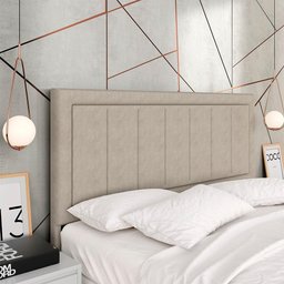 Cabeceira Estofada para Cama Queen Sevilla Bege - M. Arapongas 03 - 1 Cabeceira Estofada para Cama Queen Sevilla Bege - M. Arapongas 03 - 1