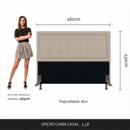 Cabeceira Estofada para Cama Queen Sevilla Bege - M. Arapongas 03 - 3 Cabeceira Estofada para Cama Queen Sevilla Bege - M. Arapongas 03 - 3