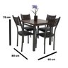 Conjunto Mesa Lisboa 80 Cm com 4 Cadeiras Milão Quality - 3
