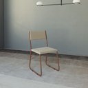 Ver imagem 2 de Kit 2 Cadeiras de Jantar Estofadas Angra - Cobre e Bege